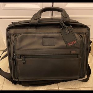 TUMI leather briefcase - NWT